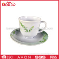 New arrival ceramic printed coffee cups and saucers